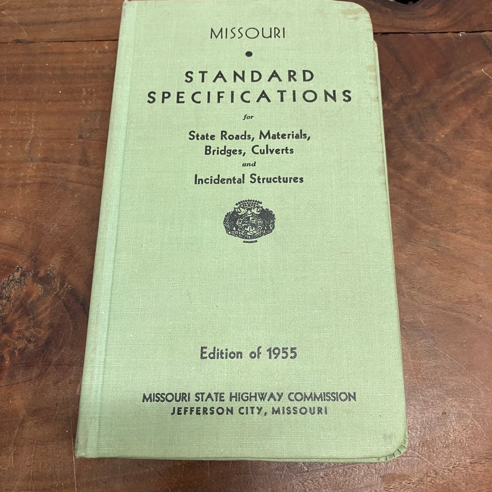 Missouri Standard Specifications 1955 State Roads Bridges Highway Commission